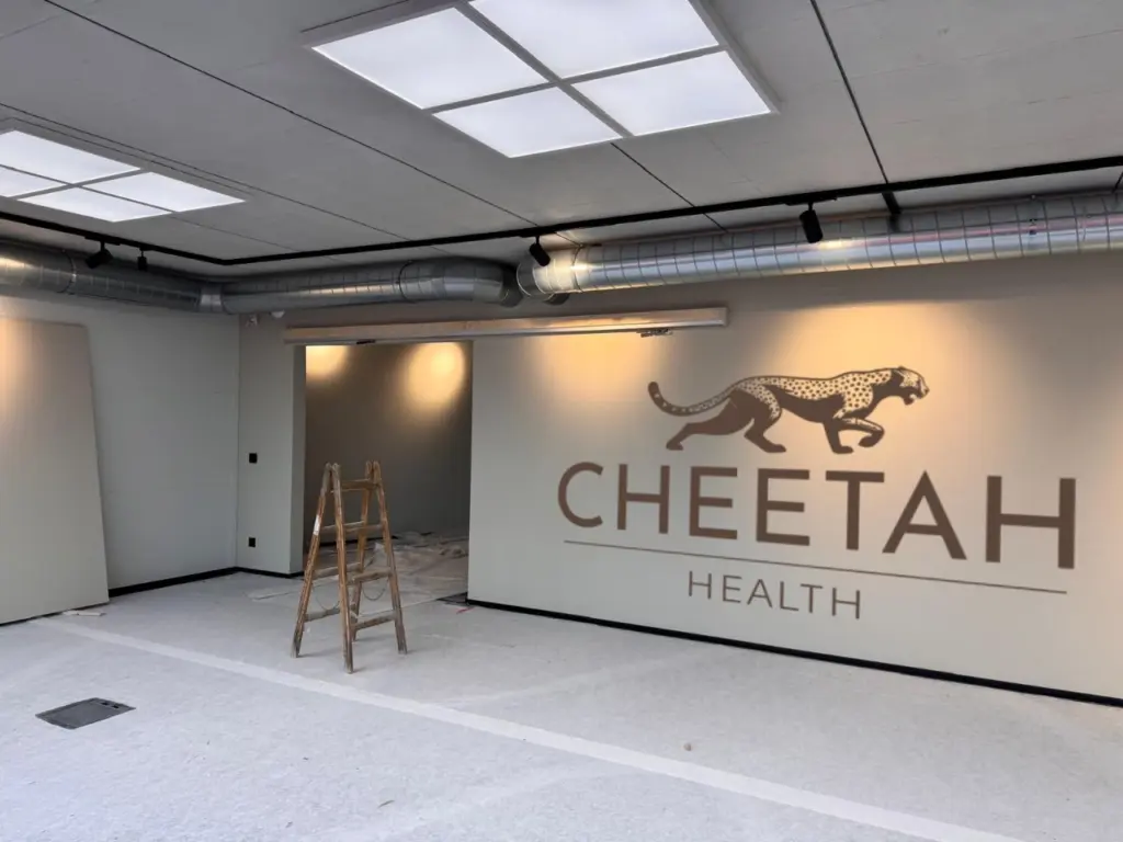 Rohbau Ansicht vom Fitness Studio Cheetah Health in 8157 Dielsdorf. Bald ist Neueröffnung.